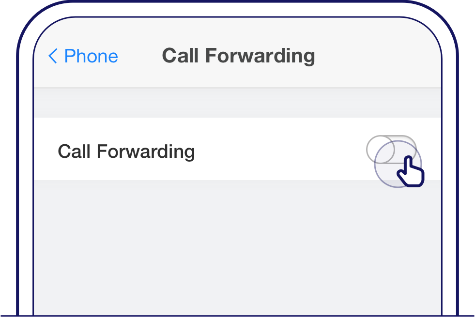 Ensure that 'Call Forwarding' is disabled 