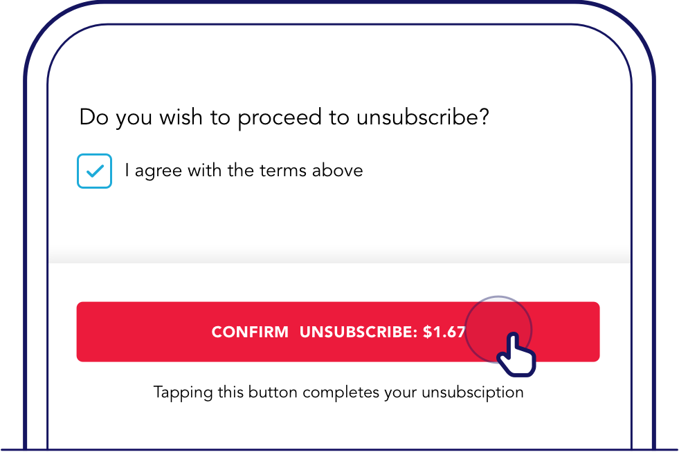 Tap Confirm unsubscribe to complete the unsubscription - My Singtel App