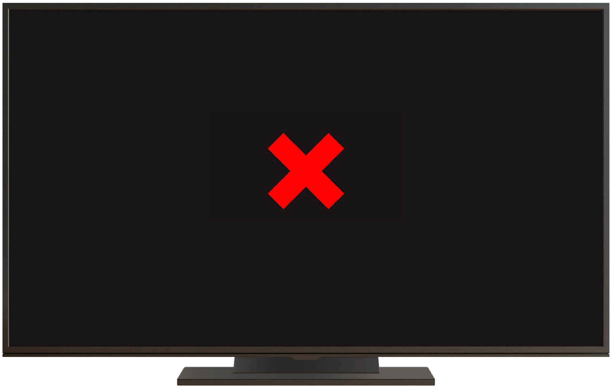 Singtel TV set-top box troubleshooting - Red cross on TV screen