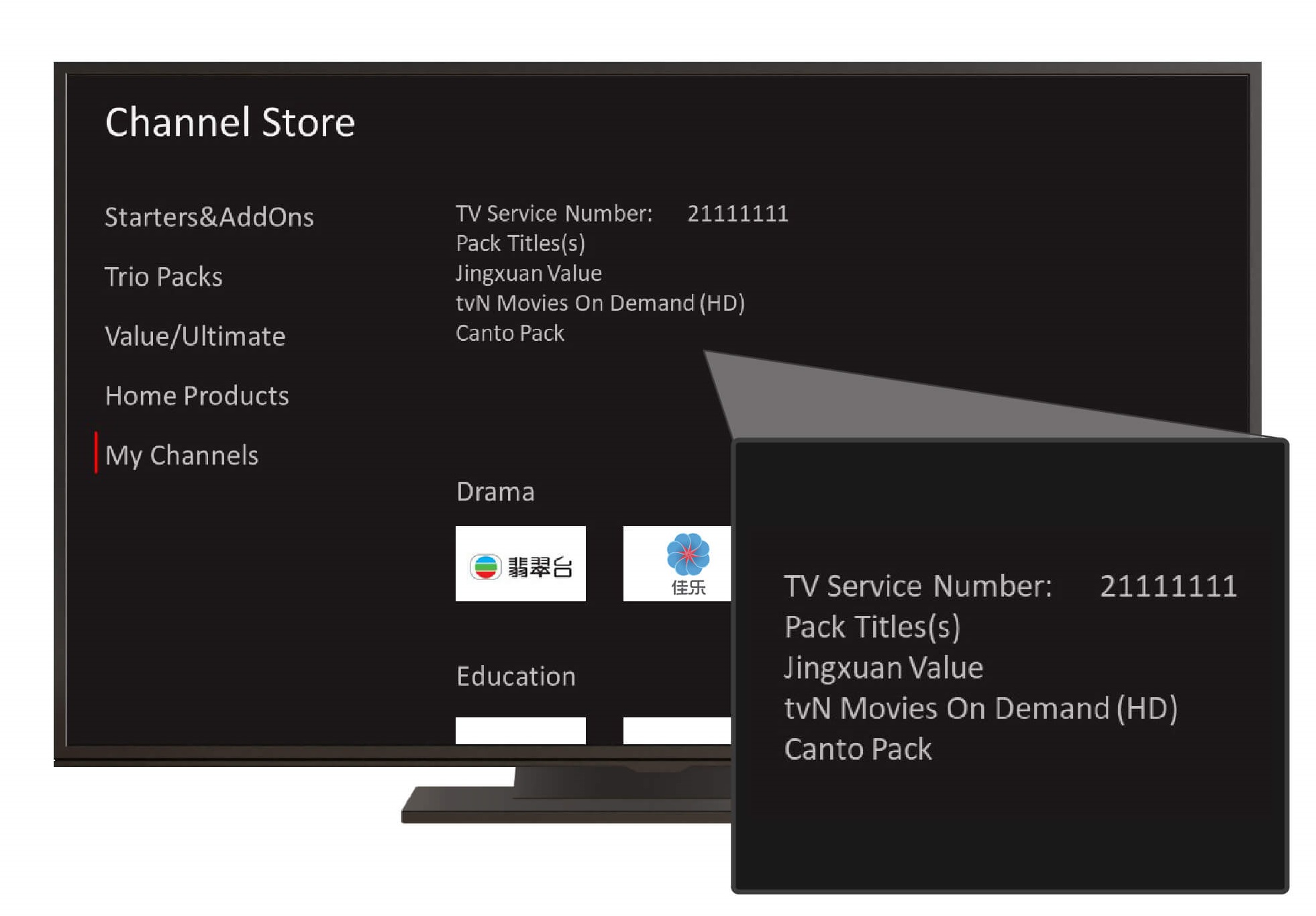 Select the channel on Singtel TV and press OK button on remote Control