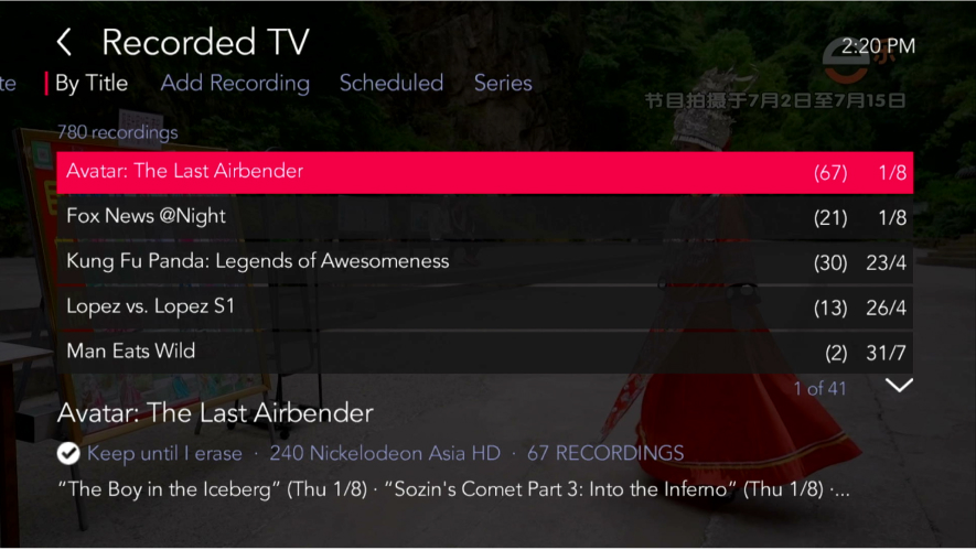 Select the show you want to watch - Singtel TV