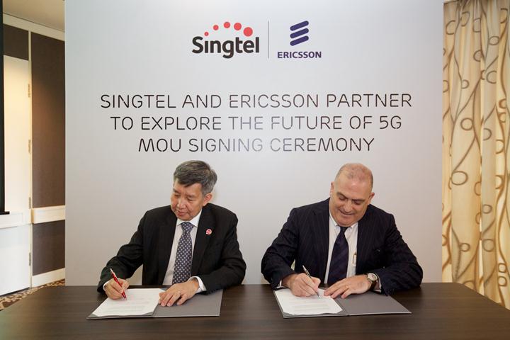 Singtel 早在 2015 年與愛立信簽定 5G 合作備忘。