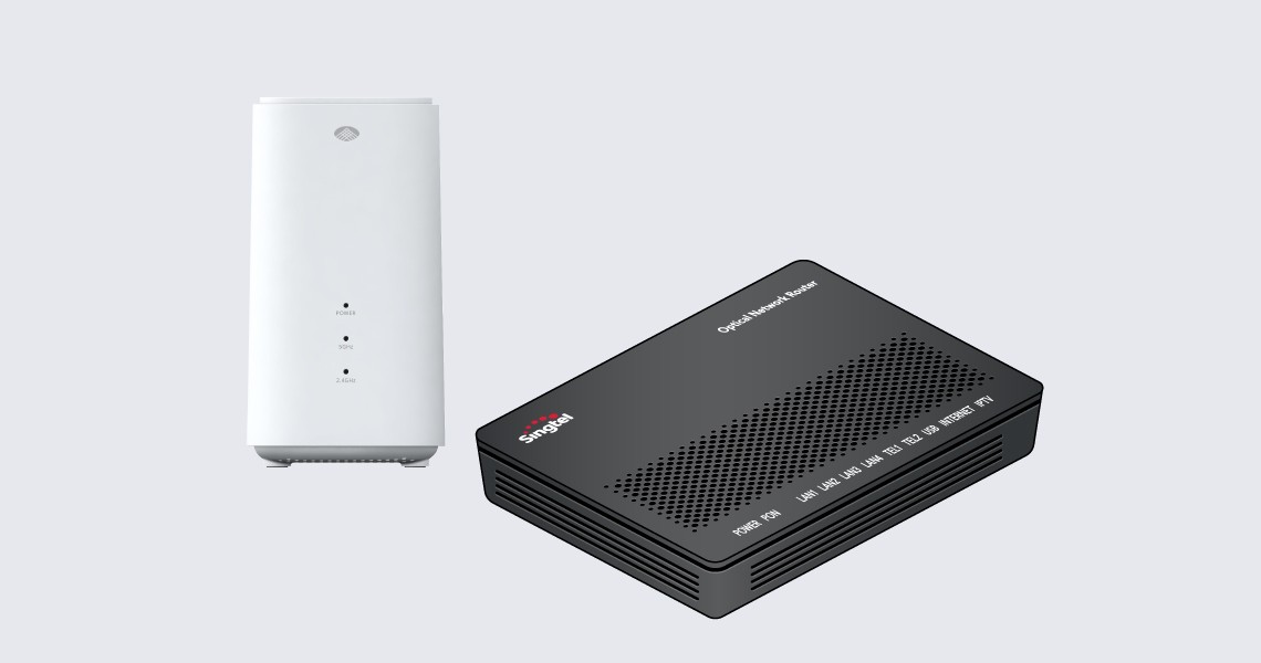 Installation guide for Optical Network Router and WiFi Router (Package A) - Singtel
